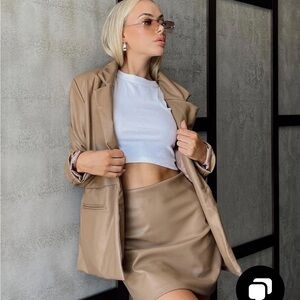 Morrison Faux Leather Blazer